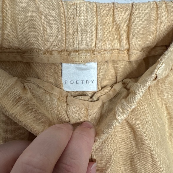 Poetry Butter Yellow Linen Pants - Picture 3 of 7